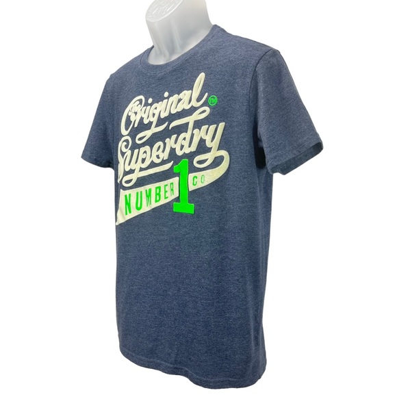 Superdry |‎ Men’s Large | “Original Superdry Number 1 Co” Blue Crewneck T-Shirt - Picture 3 of 11
